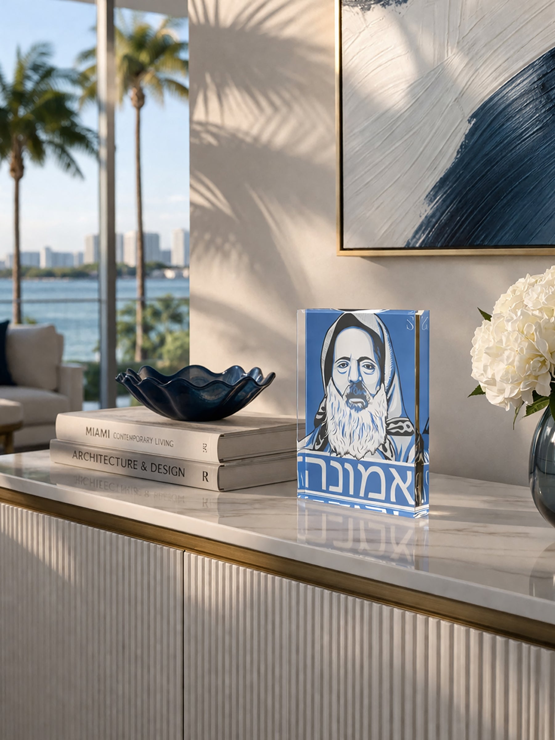 Rabbi Haim Pinto | Arctic Indigo Edition | Acrylic Art Block