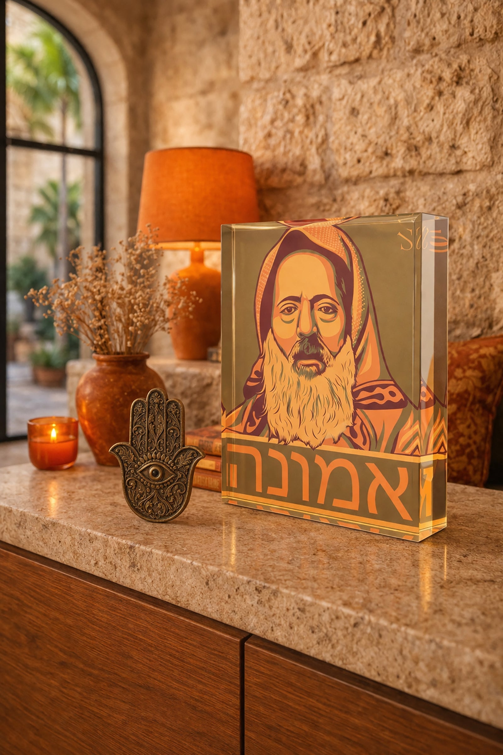 Rabbi Haim Pinto | Holy Terracotta Edition | Acrylic Art Block