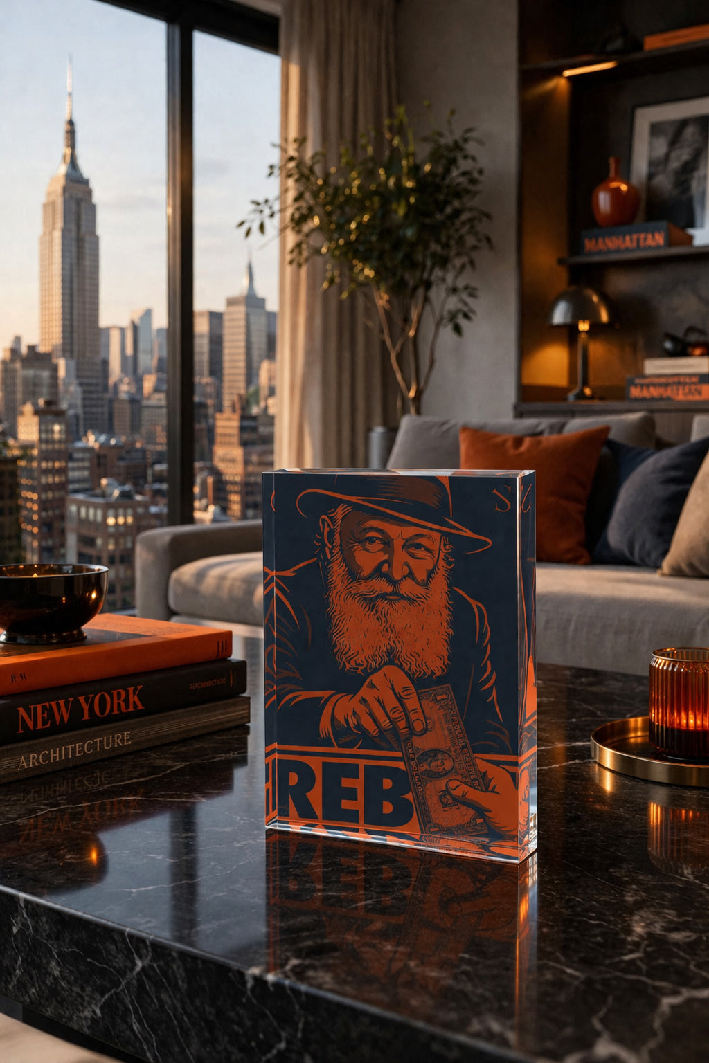 The Rebbe | Cosmic Edition | Acrylic Art Block
