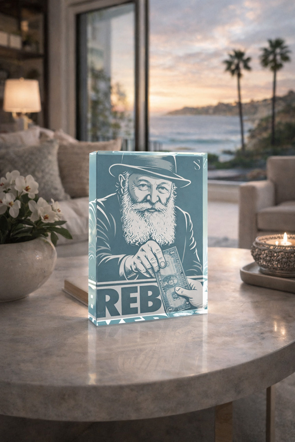 The Rebbe | Stone Edition | Acrylic Art Block