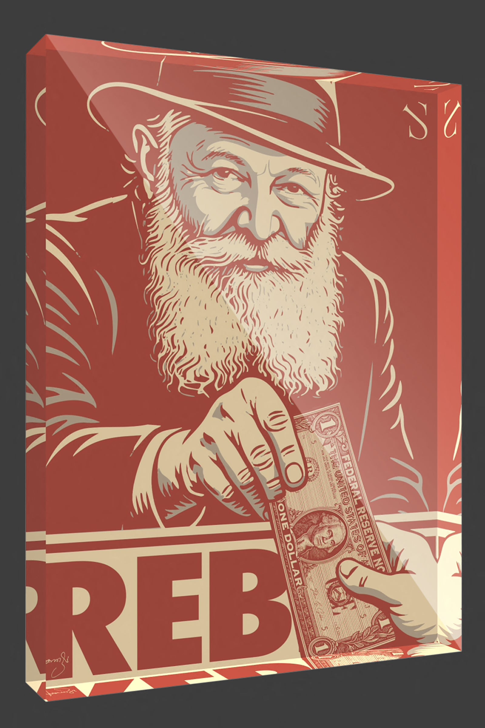 The Rebbe | Sunset Pop Edition | Acrylic Art Block