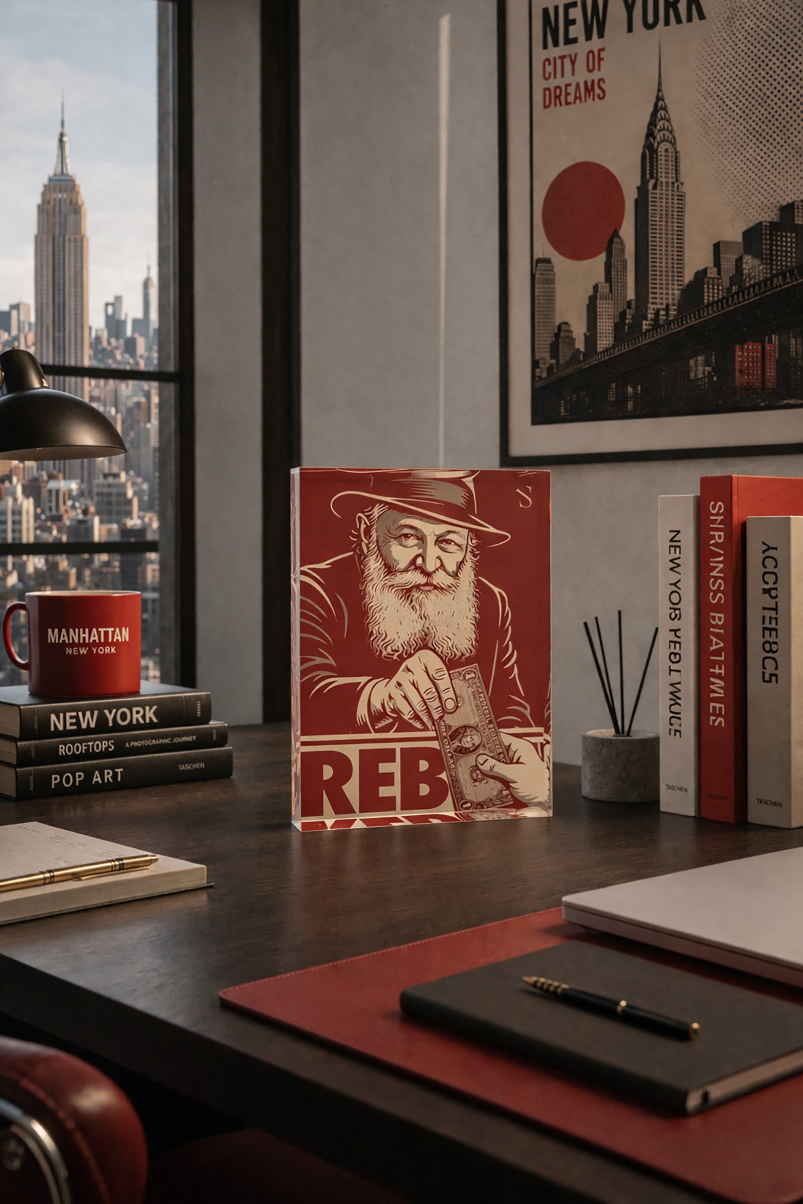 The Rebbe | Sunset Pop Edition | Acrylic Art Block