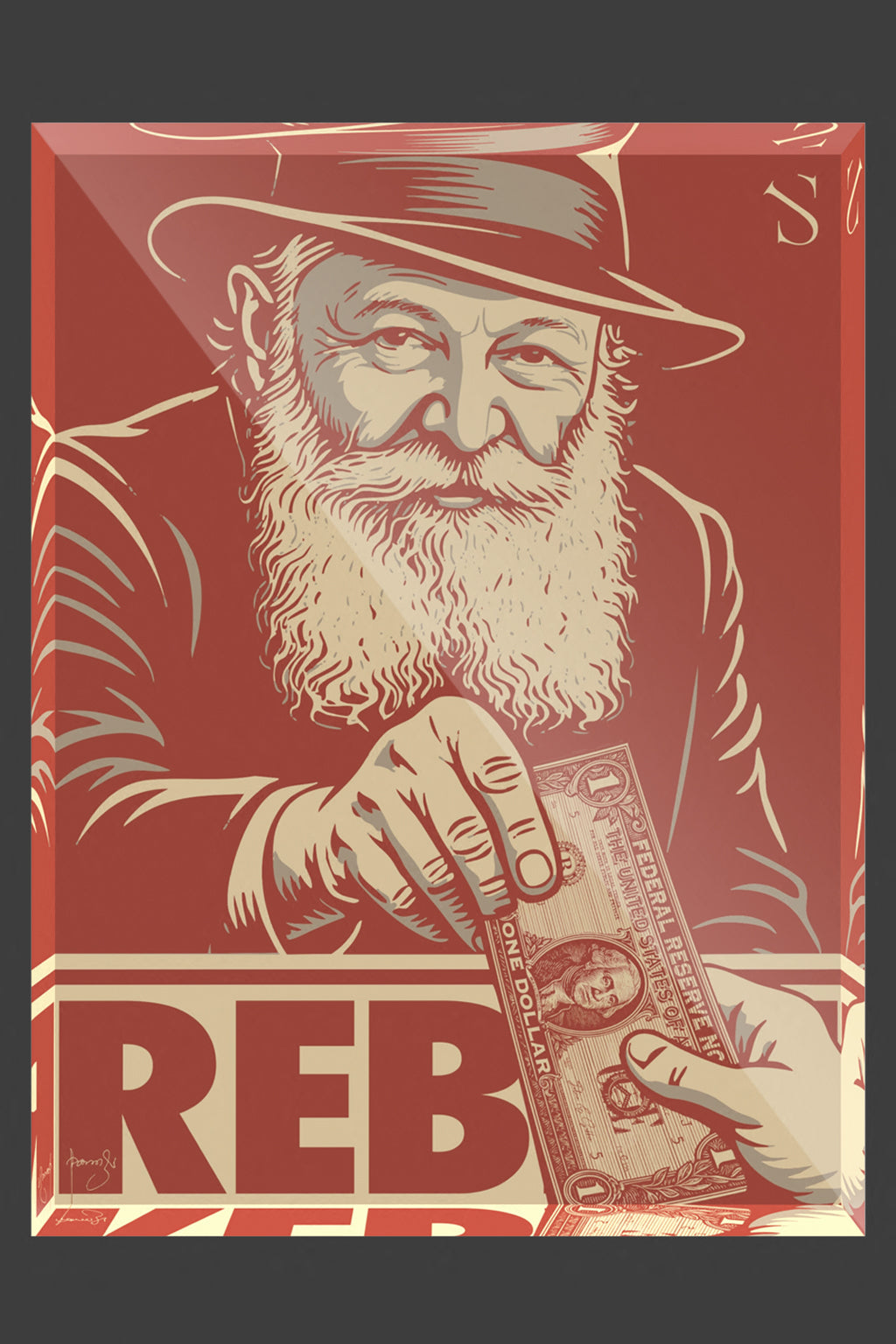 The Rebbe | Sunset Pop Edition | Acrylic Art Block