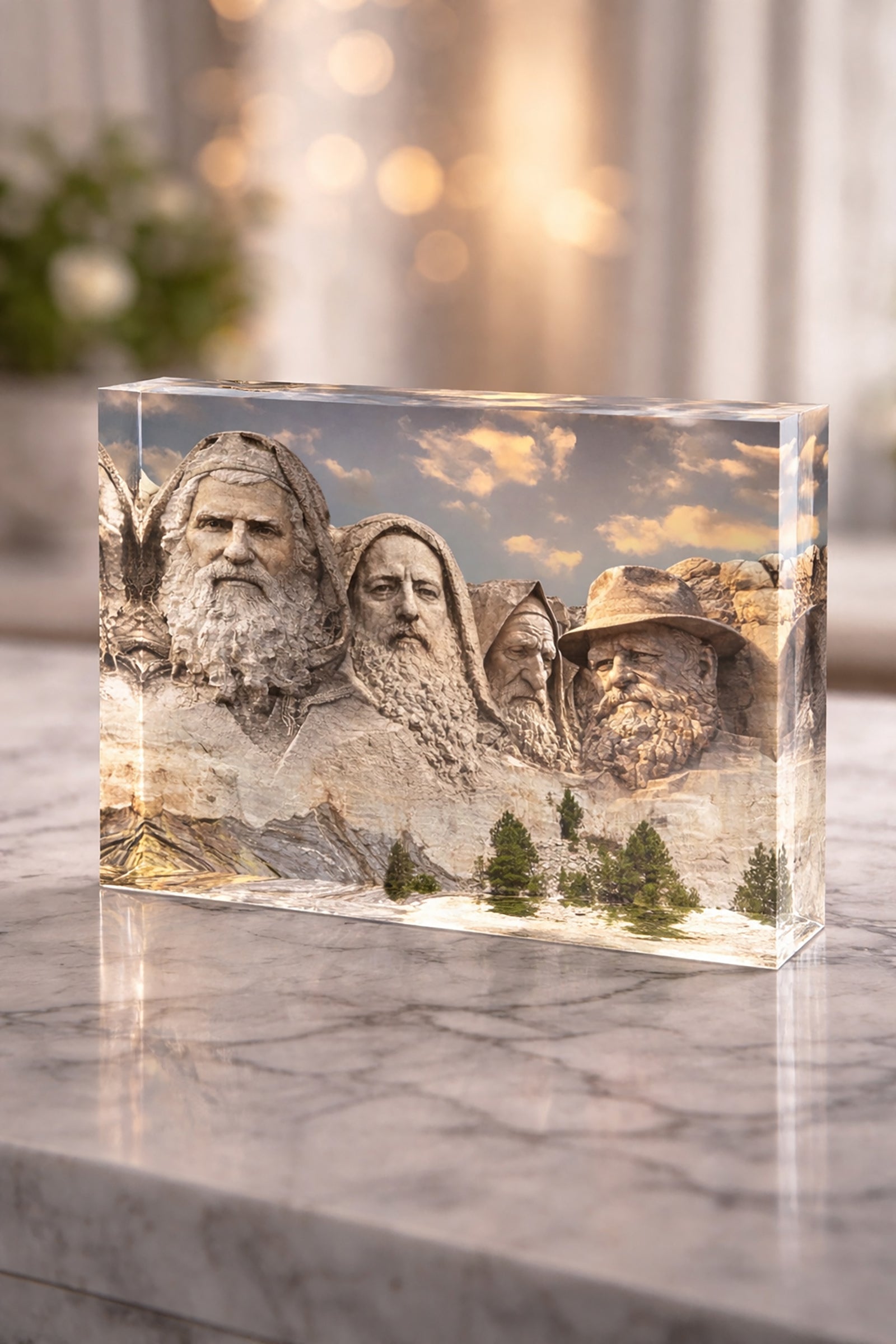 Mount Faithmore | Acrylic Art Block