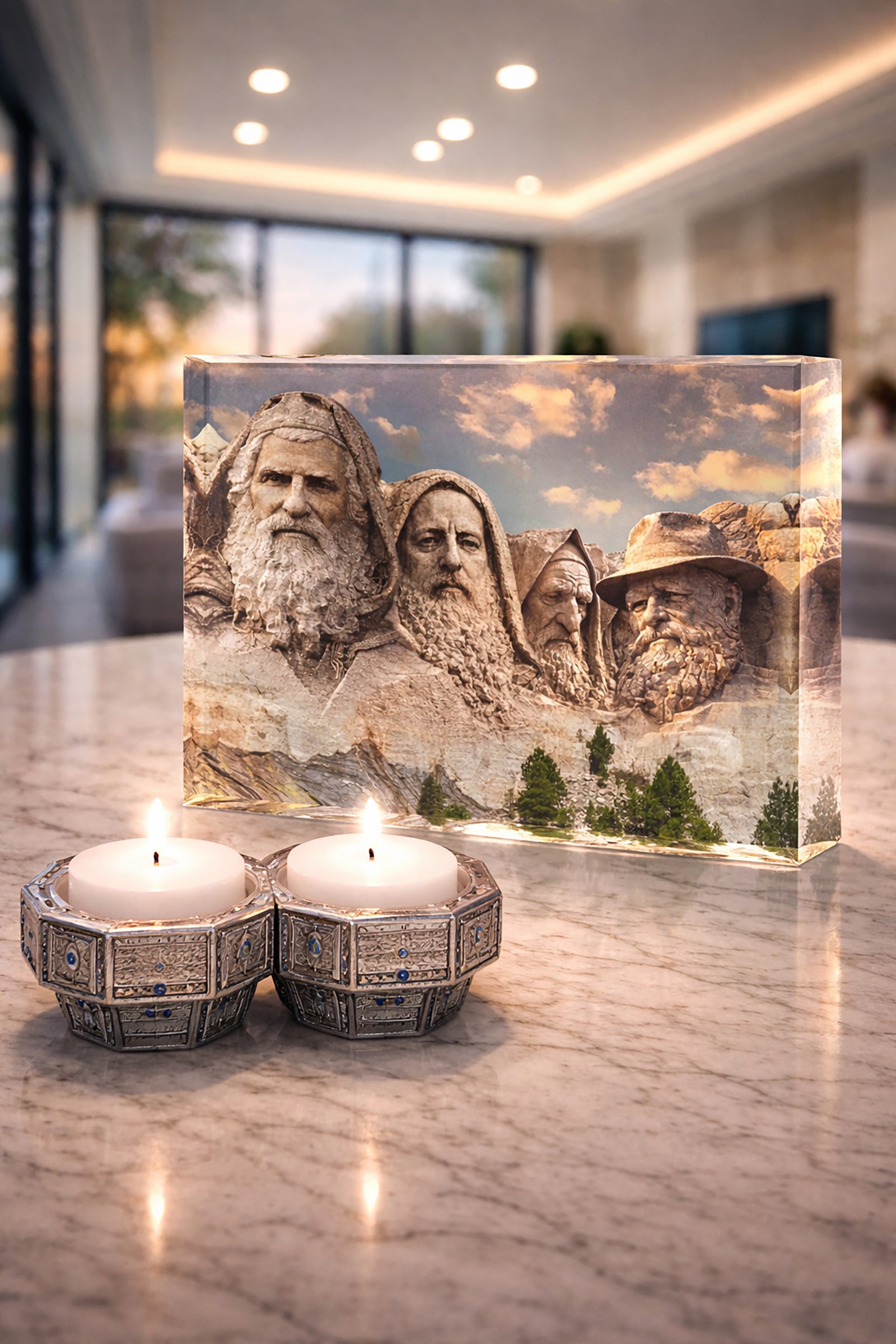 Mount Faithmore | Acrylic Art Block