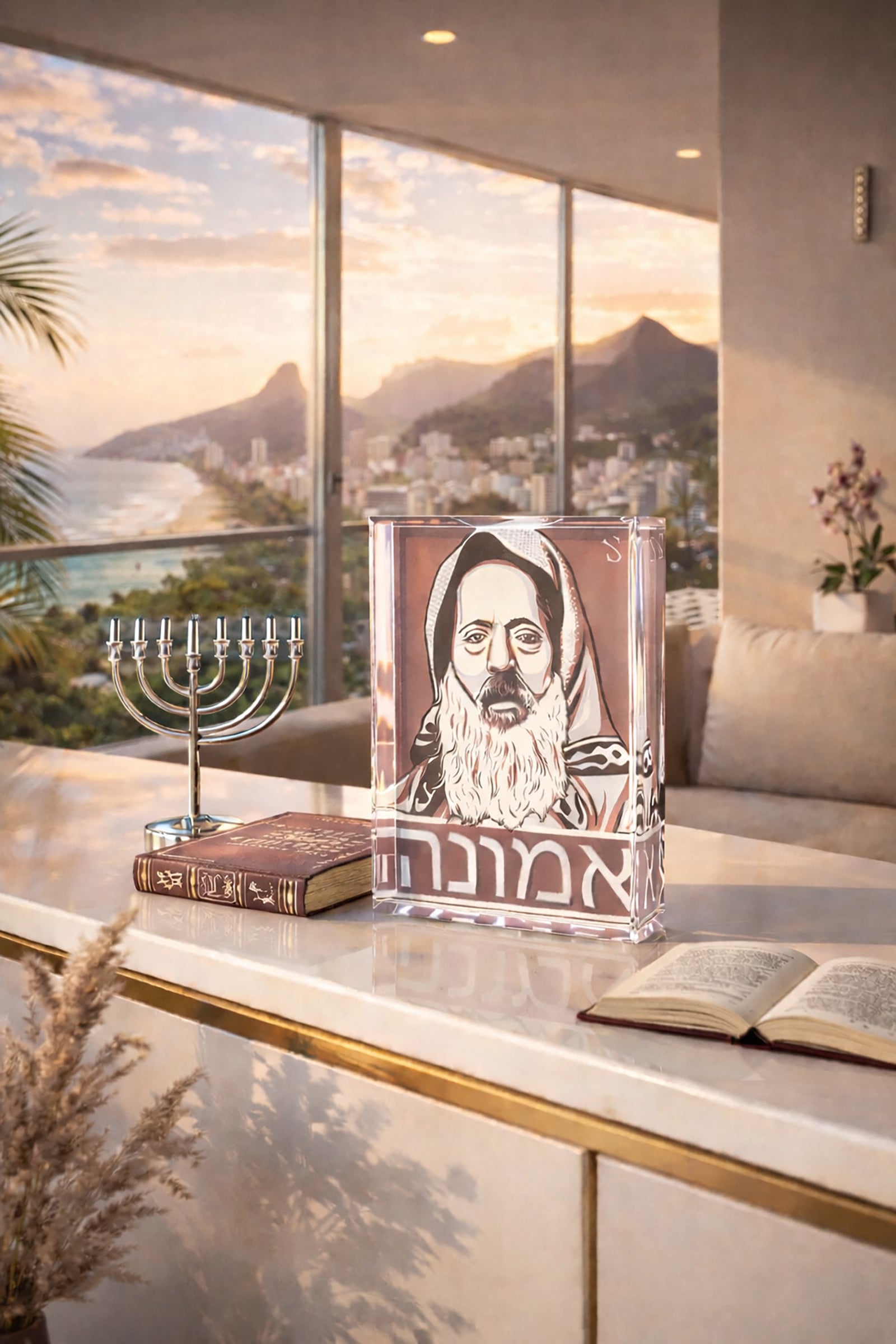 Rabbi Haim Pinto | Grape Noir Edition | Acrylic Art Block