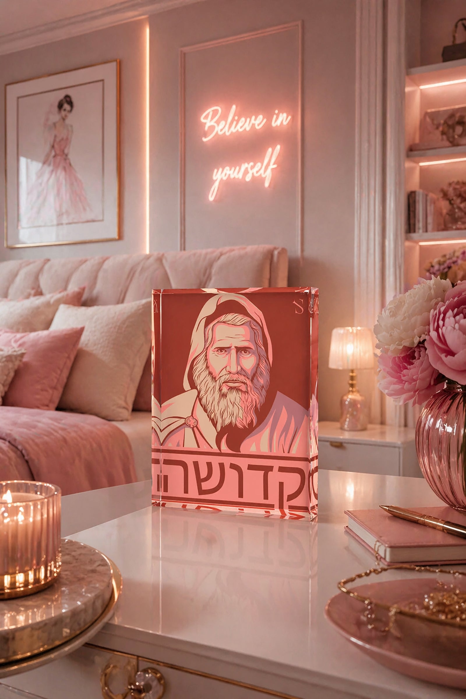 Rabbi Yaakov Abuhatzeira | Lev Edition | Acrylic Art Block