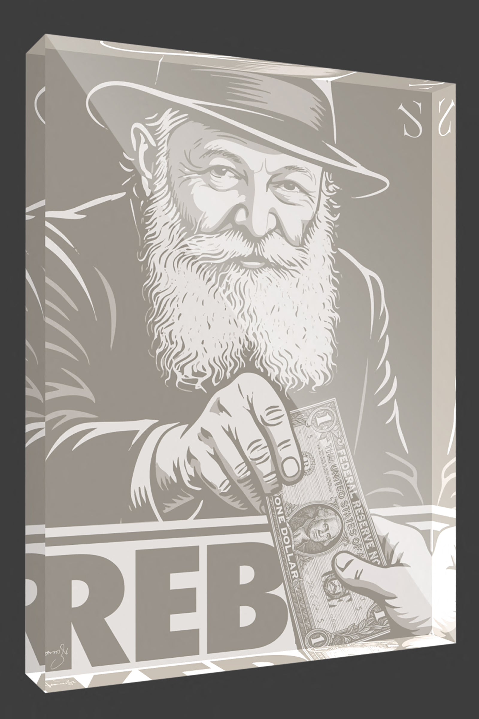The Rebbe | Champagne Edition | Acrylic Art Block