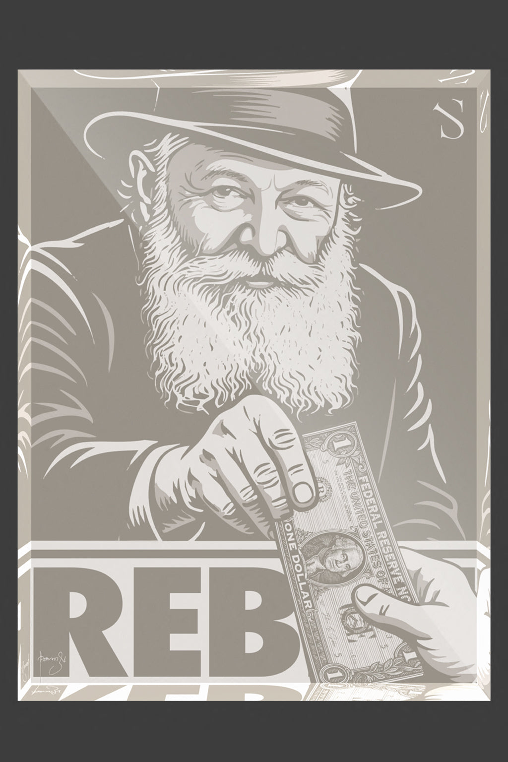 The Rebbe | Champagne Edition | Acrylic Art Block