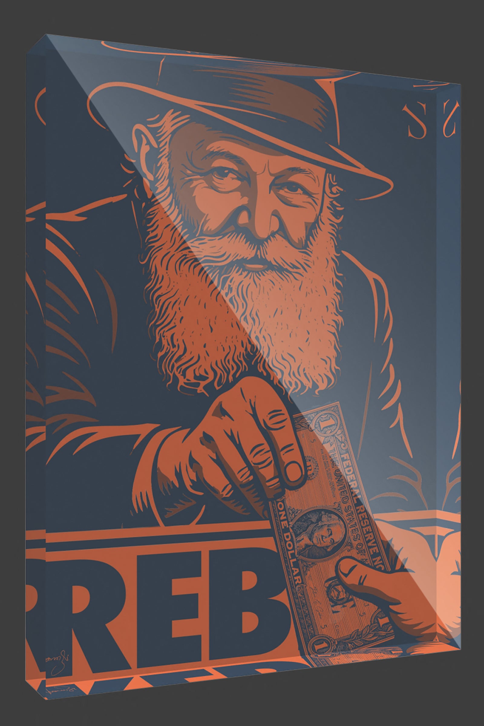 The Rebbe | Cosmic Edition | Acrylic Art Block