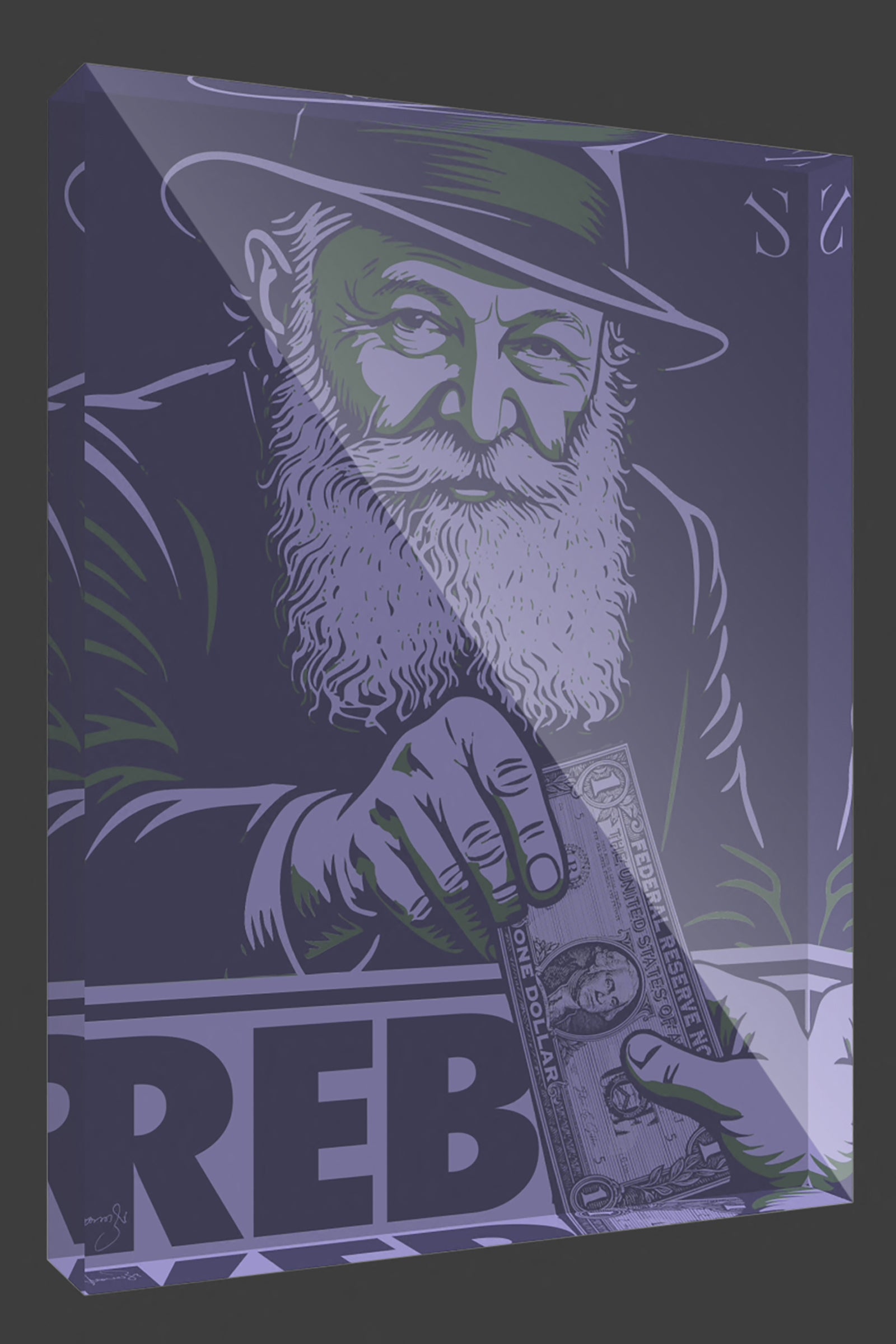 The Rebbe | Hidden Light Edition | Acrylic Art Block