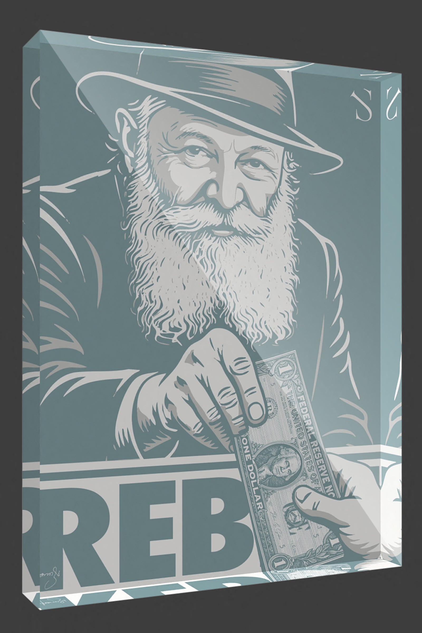 The Rebbe | Stone Edition | Acrylic Art Block