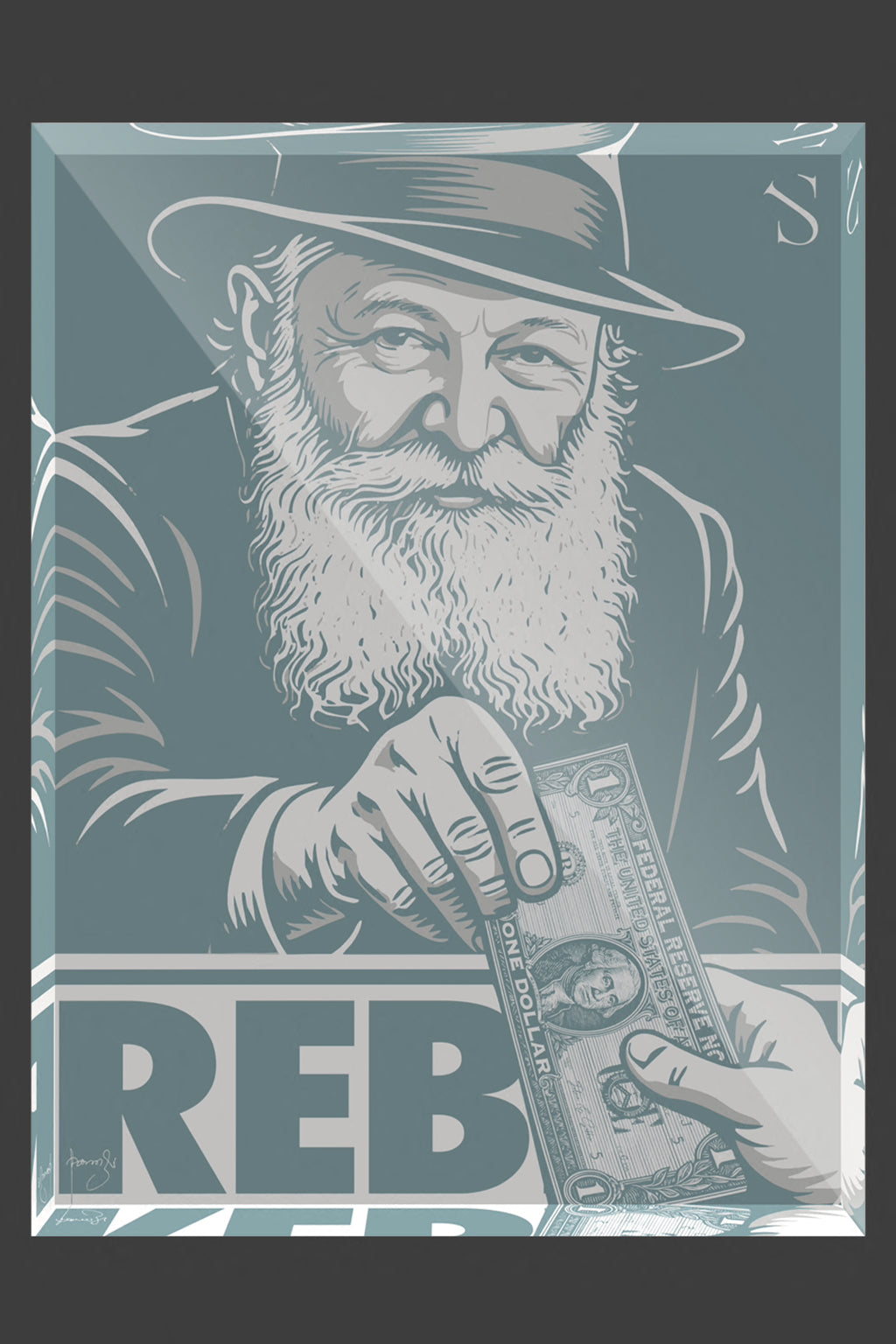 The Rebbe | Stone Edition | Acrylic Art Block